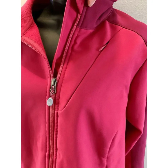 LL Bean Women Coat Size Medium Pink Lined Ski Jacket Winter Fleece - Picture 7 of 7